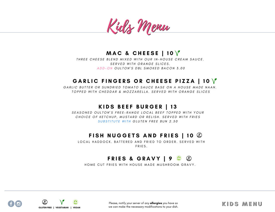 Kids Menu Kids Menu